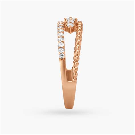 Sparkling Linear Diamond Ring