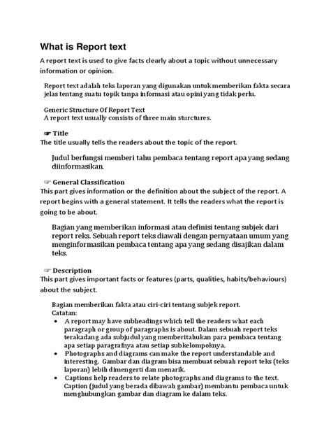 Image result for 5 Report Text Questions