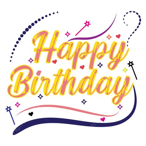 Happy Birthday Wishes With Love Text Sticker, Happy Birthday, Happy ...