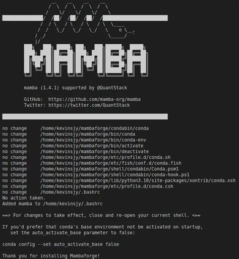 Image result for Mamba Python Installation