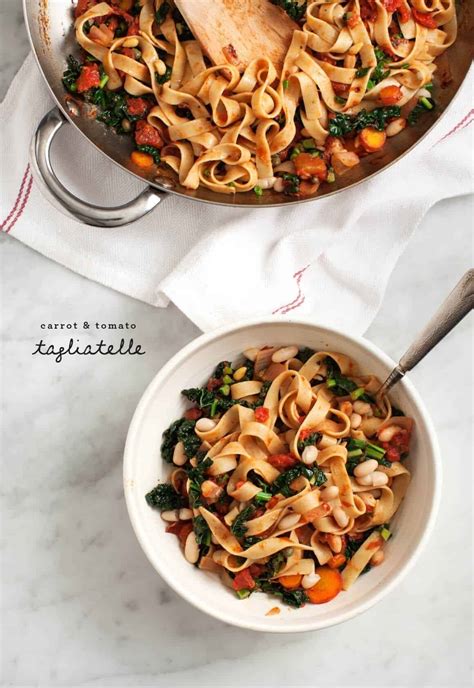 Tagliatelle with Tomatoes and Greens Recipe - Love and Lemons