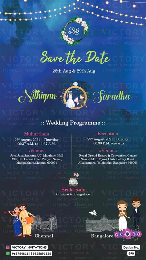 Wedding ceremony invitation card of hindu south indian kannada family ...