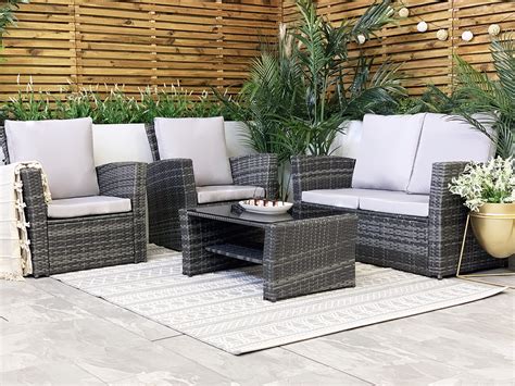 Rattan Garden Furniture Sets Outsunny Rattan Garden Furniture Set