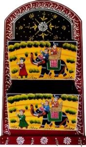 GOKULART Hand Painted Wooden Letter Box with Key Holder for Home ...