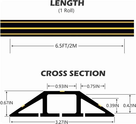 FUGEE-6.5Ft Cord Covers for Wires on Floor, 3-Channel Floor Cord Cover ...