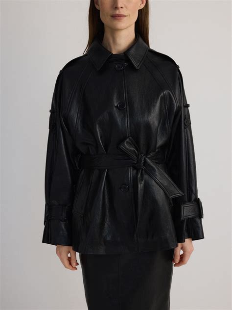 Casaco em couro sintético Cor PRETO - RESERVED - 973DB-99X