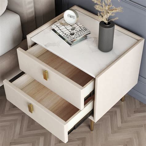 Tixo Bed Side Table With Golden Leg – Indian Nest