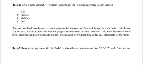Image result for Menu-Driven C++ Calculator Program