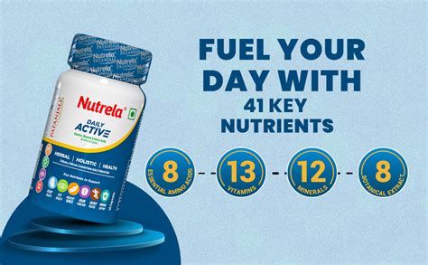 Nutrela Daily Active Multivitamin for Men & Women with essential amino ...