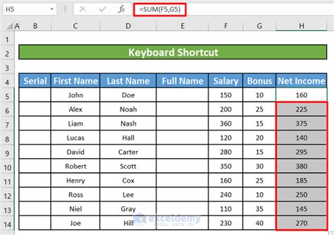 Excel Fill Row Shortcut 的图像结果