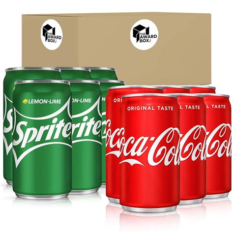 Mini Soda Cans Coke and Sprite Sampler Variety Pack in The Award Box ...