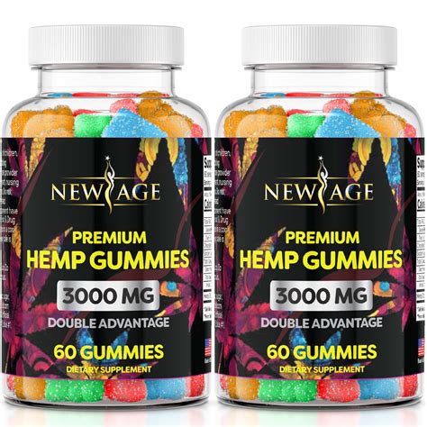 New Age Naturals Advanced Hemp Big Gummies 3000mg - 120ct - 100% ...