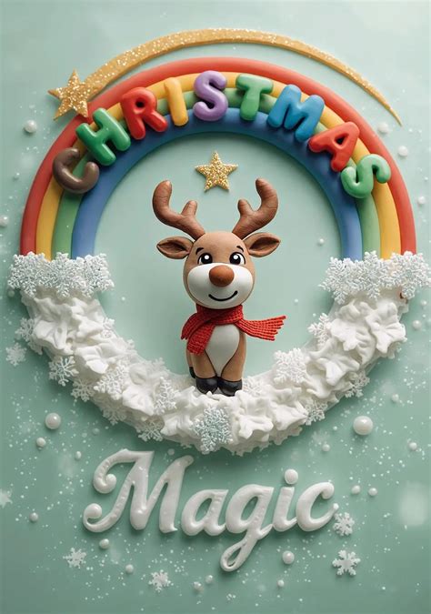 Colourful 3D Reindeer Magic Christmas Card - The Gift Monster
