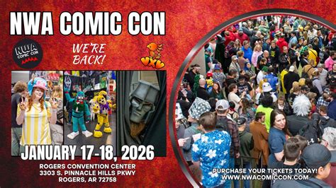 NWA Comic Con 2026, 3303 S Pinnacle Hills Pkwy, Rogers, AR 72758-8952 ...