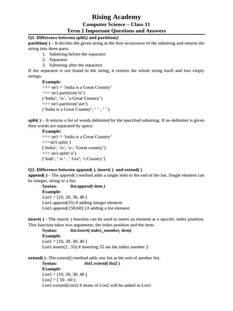 String Problem Class 11 的图像结果