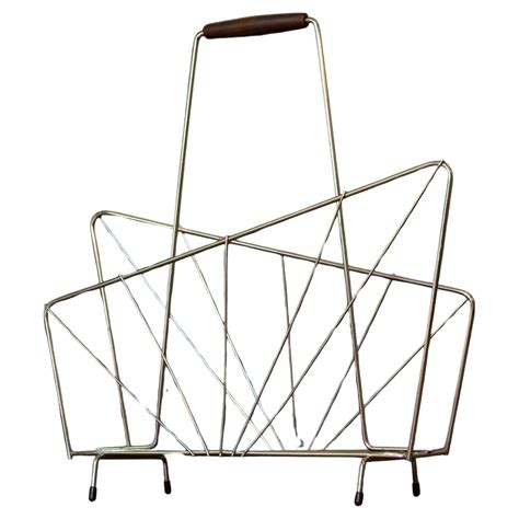 Vintage magazine rack by Gerad Rignault Group S.A.- 1960s For Sale at 1stDibs