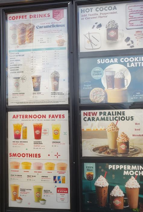 Menu at Scooter's Coffee, Smithfield