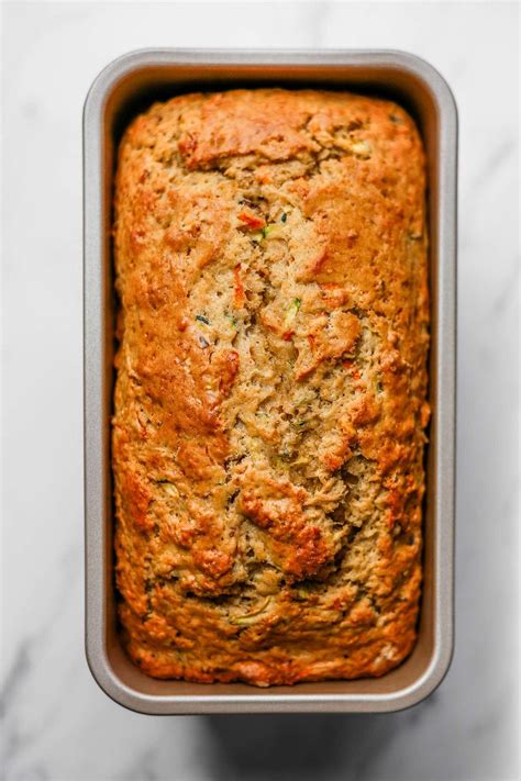 Sourdough Discard Zucchini Carrot Bread with Pistachios