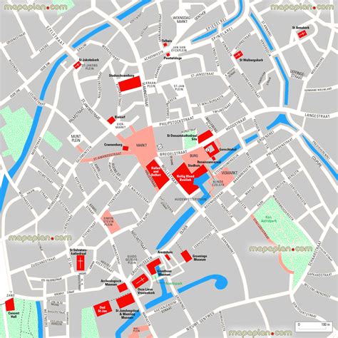 Map Of Bruges Attractions