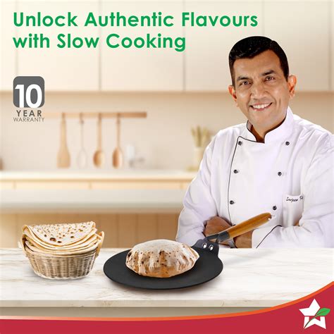 Ferro Light-weight Cast-iron Roti Tawa | 26cm | Pre-seasoned with 100%