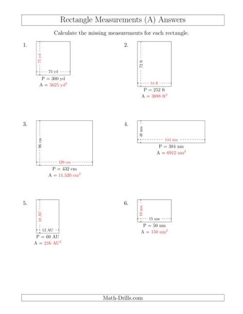 Image result for Rectangle Measurements