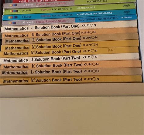 kumon math solution books levels J/K/L/M part one & two, Hobbies & Toys ...