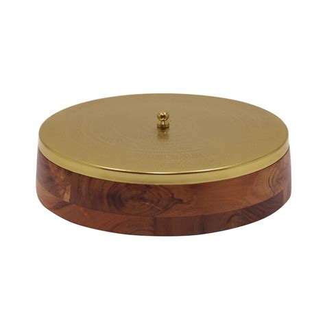 Wooden Spice Box/ Masala Box with Metal Lid – Metalsmith