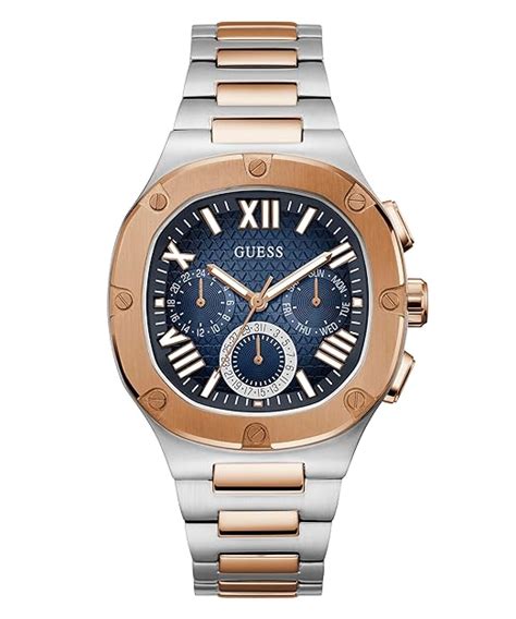 Buy GUESS Men Blue Square Stainless Steel Dial Analog Watch- GW0572G4 ...