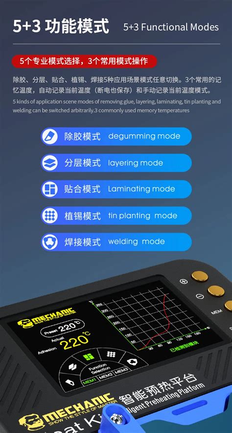 MECHANIC HEAT KIT INTELLIGENT REFLOW SOLDERING HEATING PLATFORM FOR ...