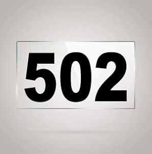 Numberplate 502 Room, Hotel, Hospital, Lodge,Apartment, Flat,Door No ...