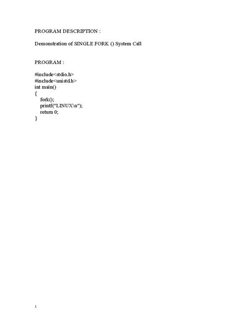 Operating System Lab Codes - PROGRAM DESCRIPTION : Demonstration of ...