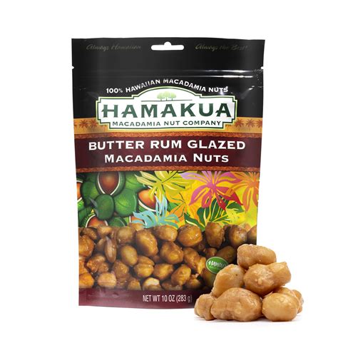 Buy Hamakua Macadamia Nuts - Sweet Glazed Butter Rum - Hawaiian Grown ...