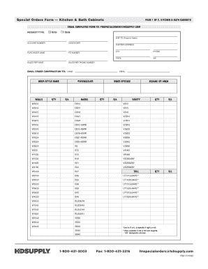 HD Supply Special Orders Form - Kitchen & Bath Cabinets 2014-2025 ...