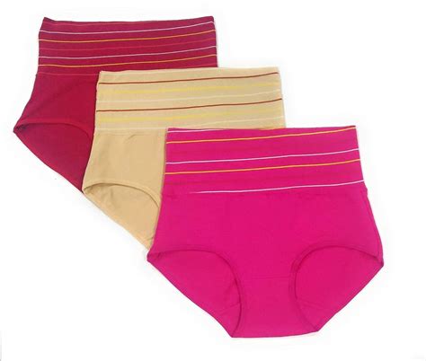 Buy PLUMBURY® Women's Cotton High Waist Full Coverage Tummy Control ...