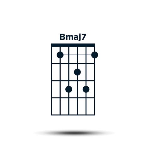 Bmaj7, Basic Guitar Chord Chart Icon Vector Template 42585517 Vector ...