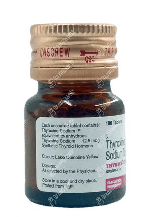 Thyrox 12.5 MCG 1 | Order Thyrox 12.5 MCG Tablet 1 Online at Truemeds