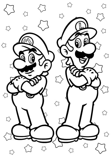 Mario Luigi Coloring Pictures