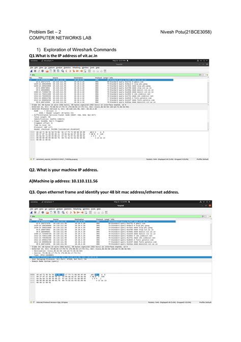 Problem Set 2 Networks - Problem Set – 2 Nivesh Potu(21BCE3058 ...