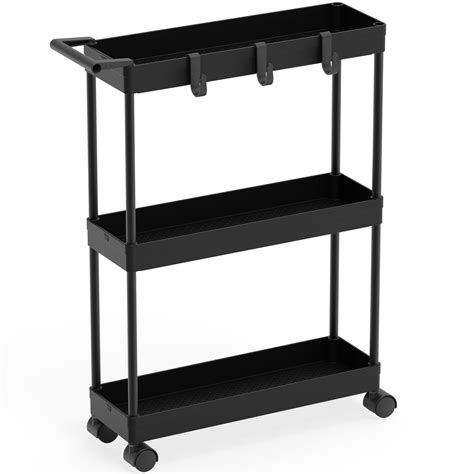 Simple Houseware 3 Tier Slim Narrow Storage Cart With Handle ...