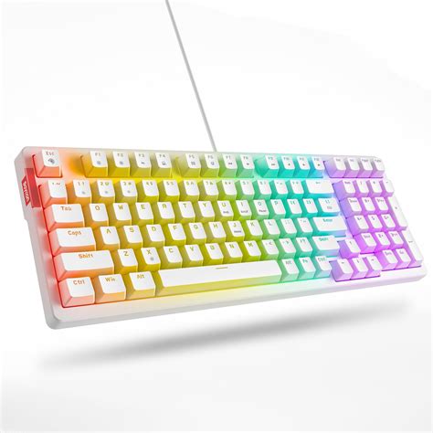 Baytion Mechanical Gaming Keyboard 98 Keys Anti Ghosting Wired Keyboard ...