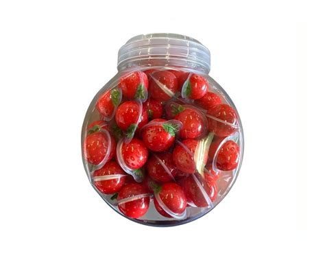 حلوى حشوة جيلي بنكهة الفراولة 50 قطعة × 9 جرامStrawberry Burst Gummy Filling Candy 50 PCS X 9 g