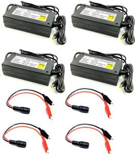INVENTO 4Pcs 12V 5A 60Watt DC Power SupplyDC AdaptorAC to DC Converter ...