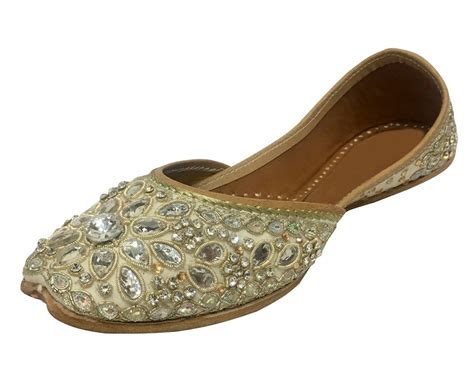 Step n Style Traditional Handmade Women Shoes Leather Flip-Flops Mojari ...