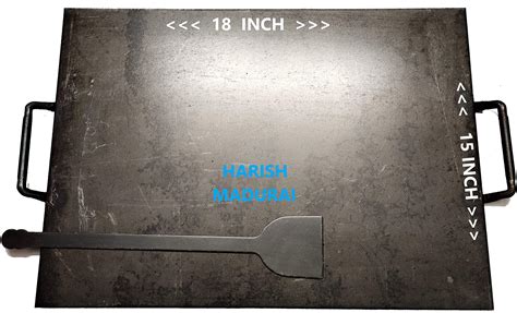 Buy HARISH - Pure Iron Flat Rectangle - Dosa / Roti / Pathri Tawa With ...