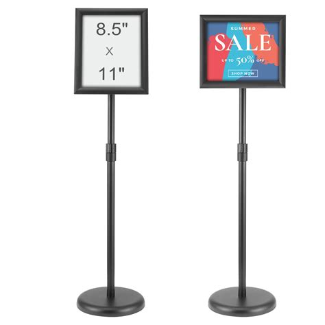 VEVOR Pedestal Sign Holder, 8.5 x 11 Inch Vertical and Horizontal ...