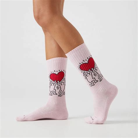 Fun Socks | Athletic Keith Haring Heart | Keith Haring x Jimmy Lion ...