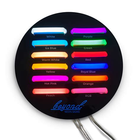 Image result for LED Neon Color Chart