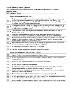 Fillable Online Agricultural Conservation Easement Program - Wetland ...