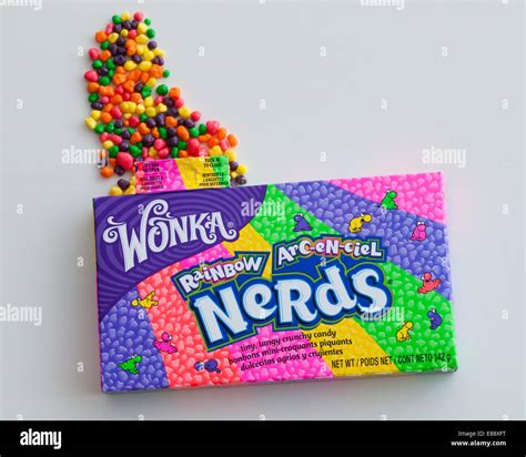 A box of Rainbow Nerds candy, currently sold by Nestlé under their ...