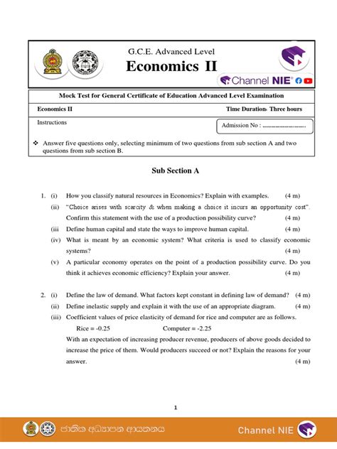 Image result for Economic Question Paper